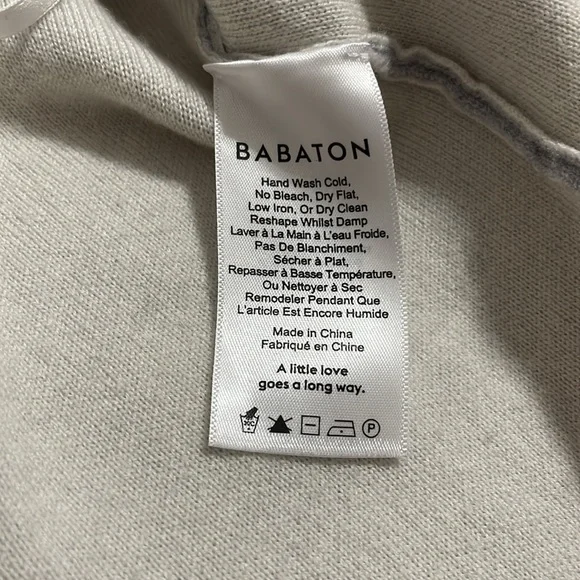 Aritzia Two-Tone Light Gray and Cream Open Front Cardigan - Picture 7 of 11